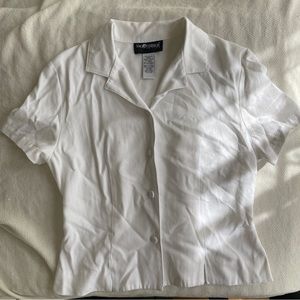 sag harbor petite collared shirt